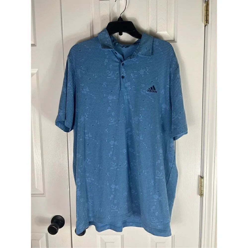 Adidas Mens Primegreen Blue Polo Shirt Size XL